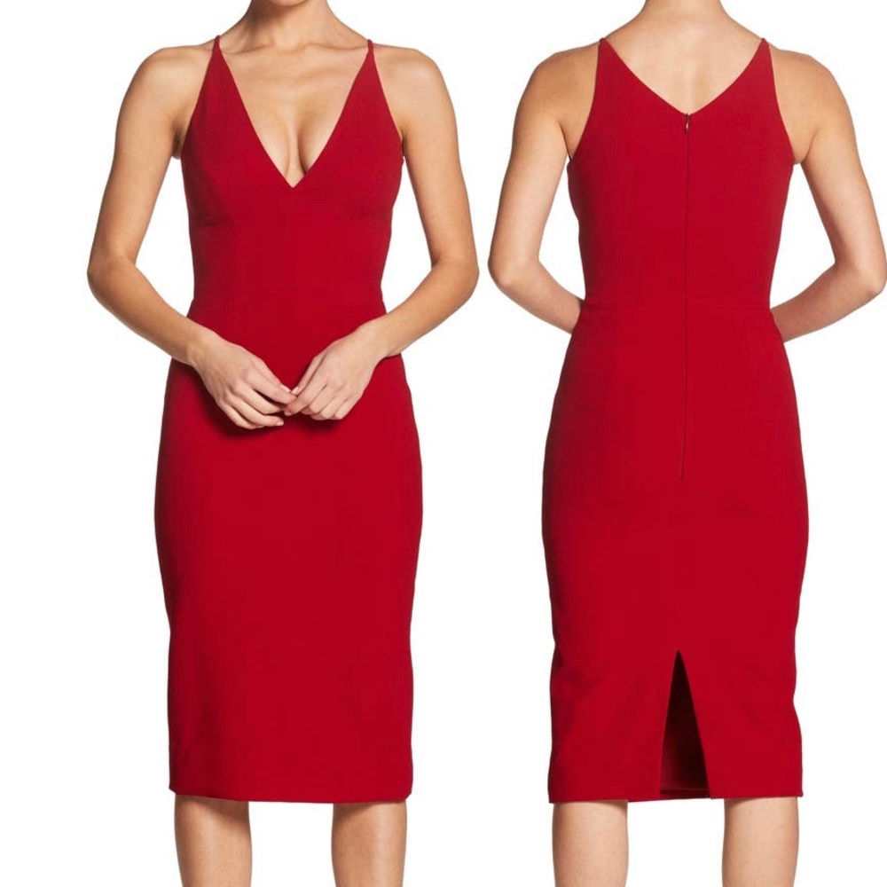 Dress The Population Lyla Crepe Cocktail Dress |Color:  Garnett |  Size: Large